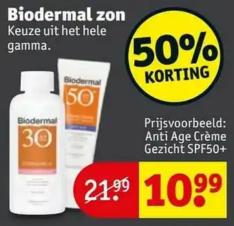 Kruidvat Anti age crème gezicht spf50+ aanbieding