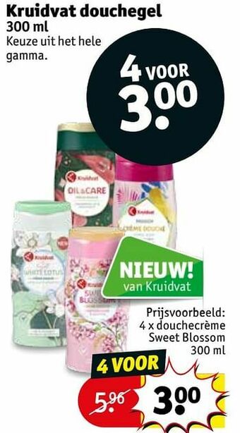 Kruidvat Douchecrème sweet blossom aanbieding