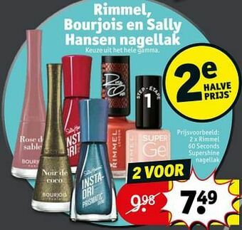 Kruidvat Rimmel 60 seconds supershine nagellak aanbieding