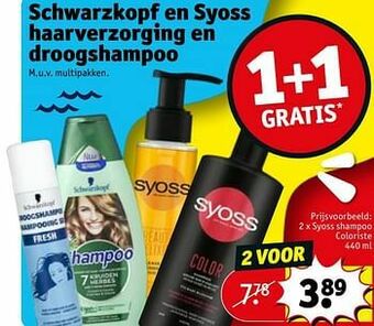 Kruidvat Syoss shampoo coloriste aanbieding