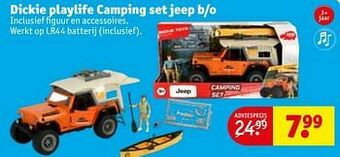 Kruidvat Dickie playlife camping set jeep b-o aanbieding