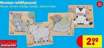 Kruidvat Houten reliëfpuzzel aanbieding