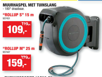 Hubo Muurhaspel Met Tuinslang aanbieding