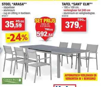 Hubo Stoel Arasa, Tafel Sant Elm aanbieding