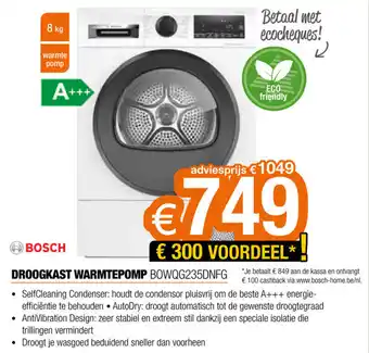Bosch Droogkast Warmtepomp BOWQG235DNFG