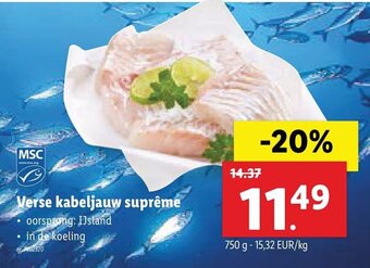 Lidl Verse kabeljauw supreme aanbieding