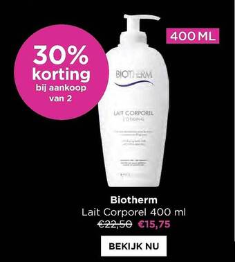 ICI PARIS XL Biotherm lait corporel aanbieding