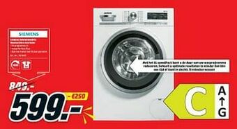 MediaMarkt Siemens wm16xmm0fg wasmachine voorlader aanbieding