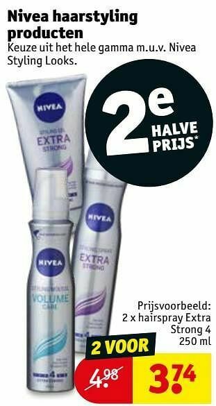 Kruidvat Hairspray extra strong 4 aanbieding