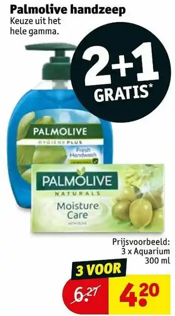 Kruidvat Palmolive handzeep aquarium aanbieding