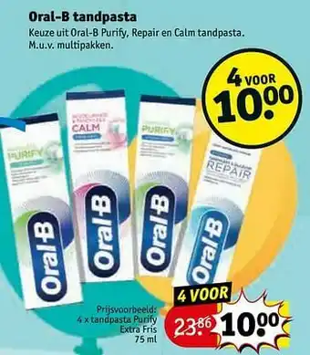 Kruidvat Tandpasta purify extra fris aanbieding