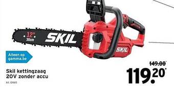 GAMMA Skil kettingzaag 20v zonder accu aanbieding