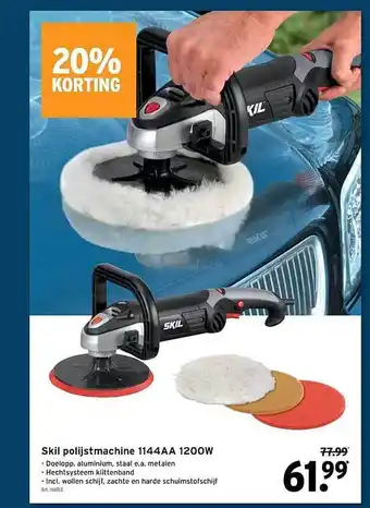 GAMMA Skil polijstmachine 1144aa 1200w 20% korting aanbieding