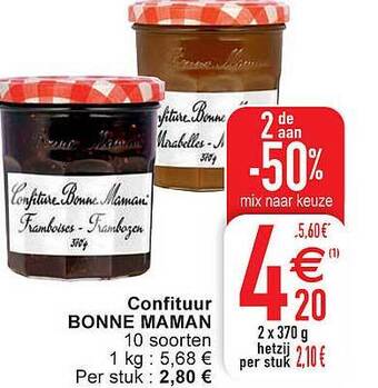 Cora Confituur bonne maman aanbieding