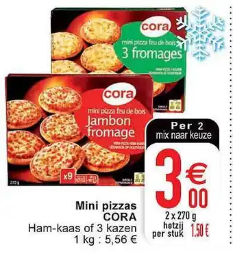 Cora Mini pizzas aanbieding