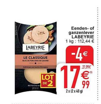 Cora Eenden of ganzenlever labeyrie aanbieding