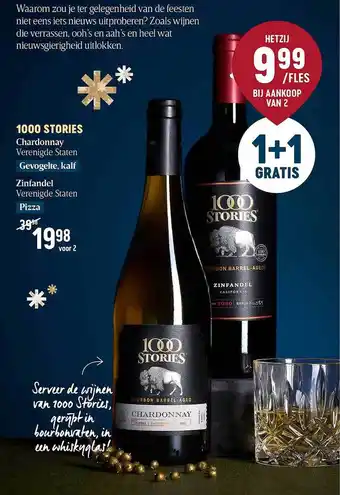 Delhaize 1000 stories chardonnay aanbieding