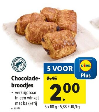 Lidl Chocolade broodjes aanbieding