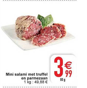 Cora Mini salami met truffel en parmezaan aanbieding