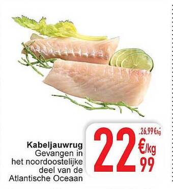Cora Kabeljauwrug aanbieding