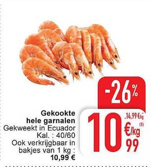 Cora Gekookte hele garnalen aanbieding