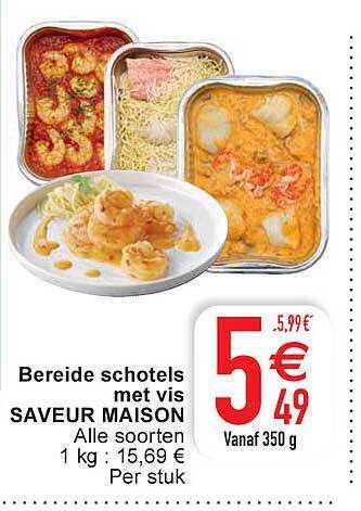 Cora Bereide schotels met vis saveur maison aanbieding