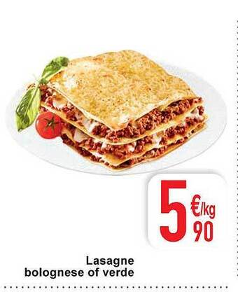 Cora Lasagne bolognese of verde aanbieding