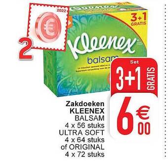 Cora Zakdoeken kleenex aanbieding