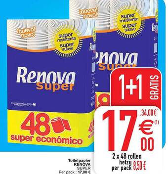 Cora Toiletpapier renova aanbieding