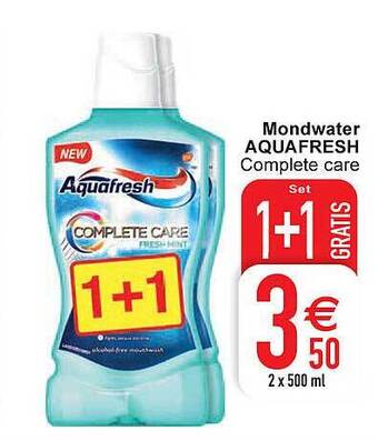 Cora Mondwater aquafresh aanbieding