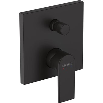Sawiday Hansgrohe vernis afdekset badkraan met hendel mat zwart aanbieding