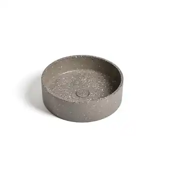 Ideavit ora waskom 39x39x12cm beton rond terrazzo