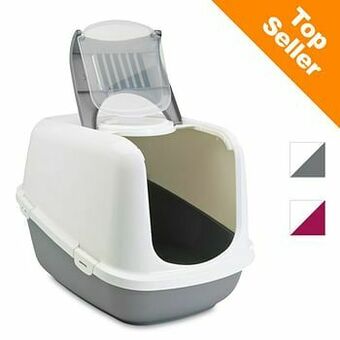 Zooplus Lichtgrijs/Wit Nestor XXL Savic Kattenbak aanbieding