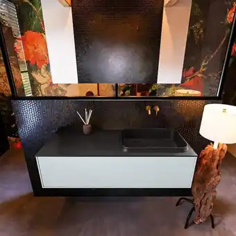Sawiday Mondiaz erin 120cm badmeubelset onderkast kleur clay met 1 lade wastafel ridge rechts zonder kraangaten kleur urban aanbieding