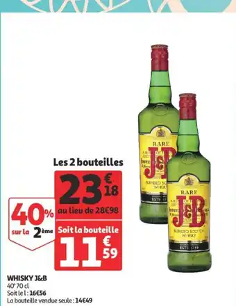 Auchan Whisky J&B 40° 70cl aanbieding