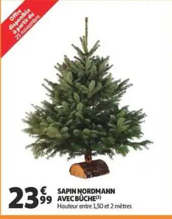 Auchan Sapin nordmann avec buche aanbieding