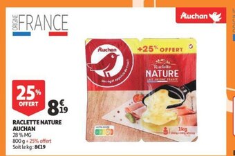Auchan Raclette nature auchan aanbieding
