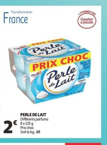 Auchan Perle de lait 8x125g aanbieding
