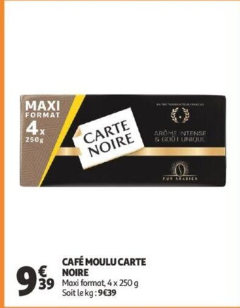 Auchan Cafe moulu carte noire 4x250g aanbieding