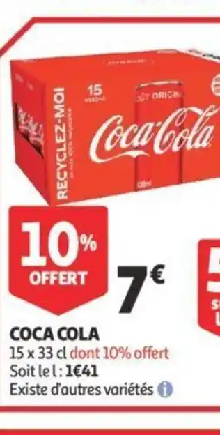 Auchan Coca-Cola 15x33cl aanbieding