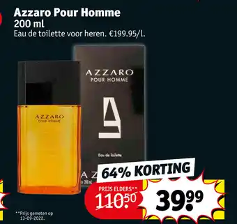 Kruidvat Azzaro pour homme 200ml aanbieding