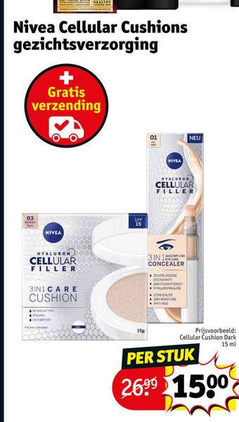 Kruidvat Nivea cellular cushions gezichtsverzorging aanbieding