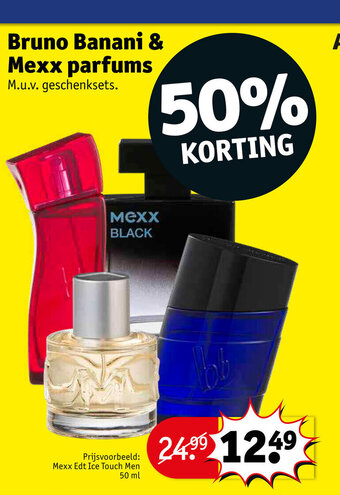 Kruidvat Bruno banani & mexx parfums aanbieding