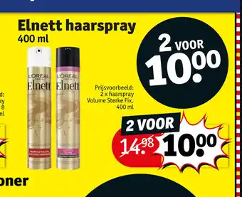 Kruidvat Elnett haarspray 400ml aanbieding