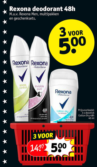 Kruidvat Rexona deodorant 48h aanbieding