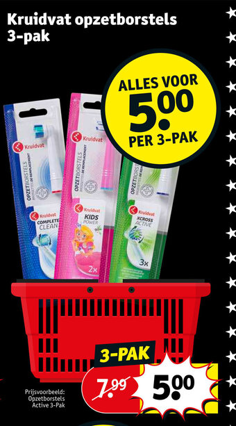 Kruidvat Kruidvat opzetborstels 3-pak aanbieding