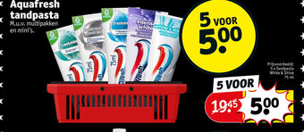 Kruidvat Aquafresh tandpasta aanbieding