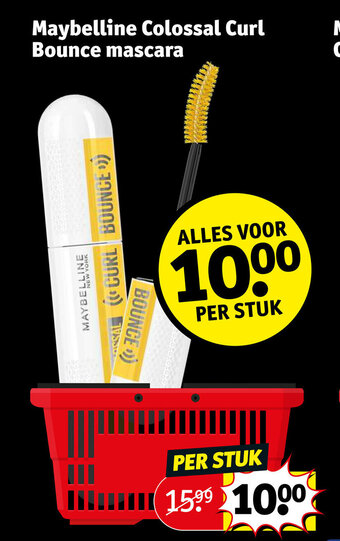 Kruidvat Maybelline colossal curl bounce mascara aanbieding
