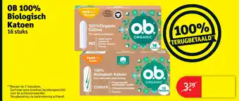 O.B. 100% Biologisch Katoen 16 stuks