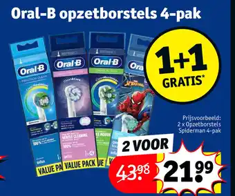 Kruidvat Oral-B Opzetborstels 4-pak 2 voor aanbieding